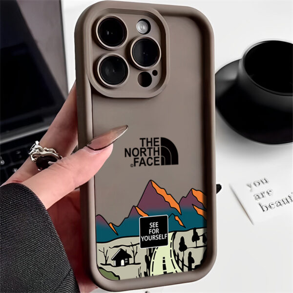 Чехол на IPhone 15 Pro Max THE NORTH FACE (Коричневый)